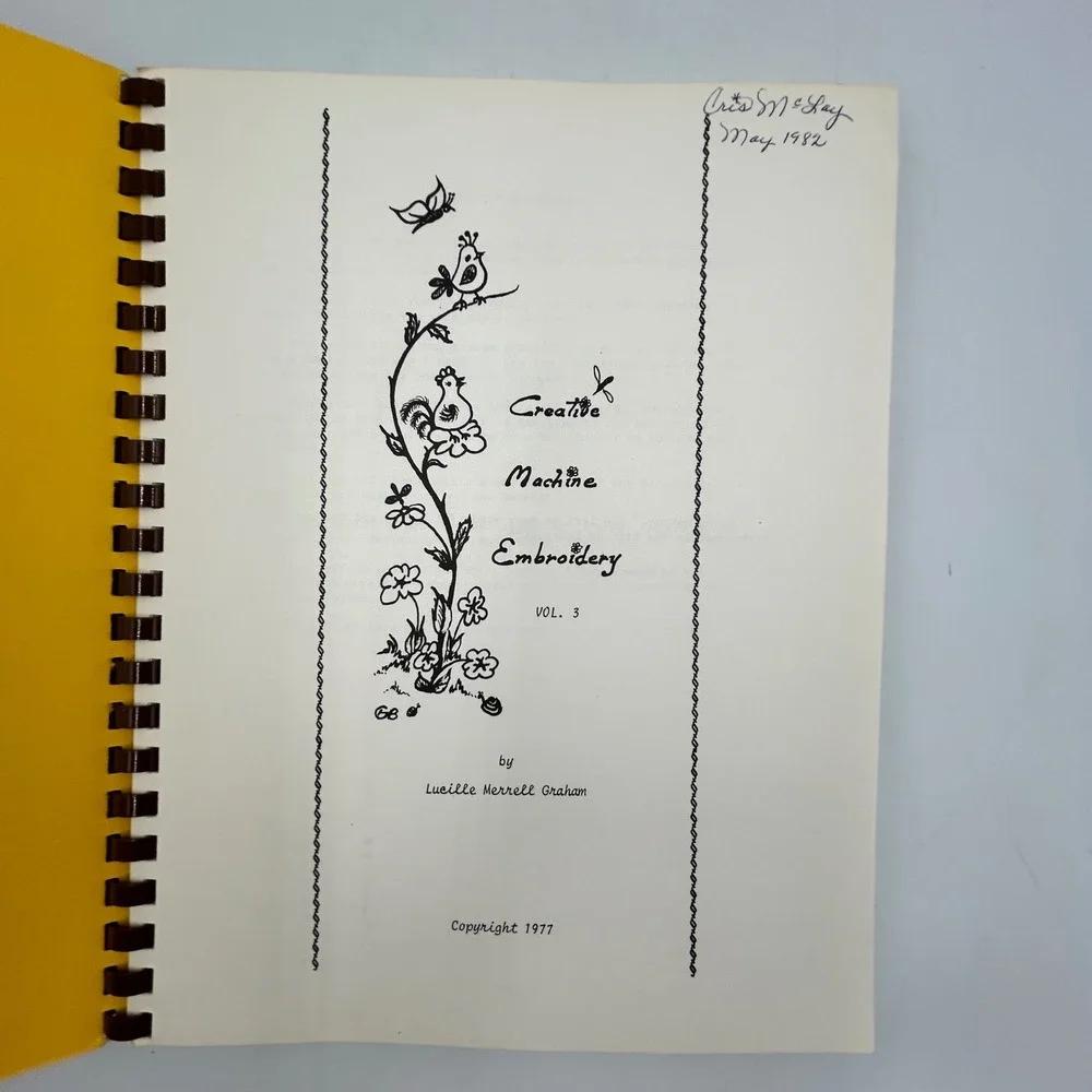 Lucille Merrell Graham Creative Machine Embroidery Books Vol 1-3 Transfer Sheets